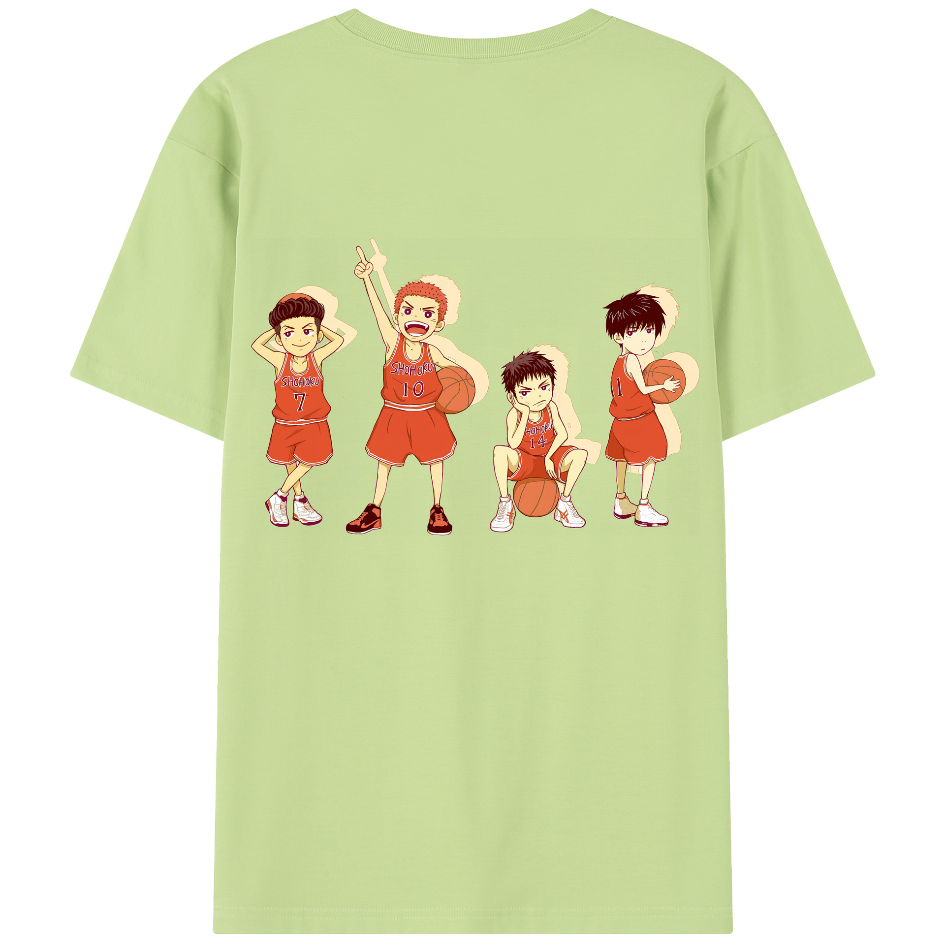 SLAM DUNK／スラムダンク 綿100％半袖Tシャツ（背面プリント）